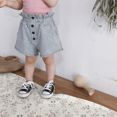 

Summer Children Boys Solid Print Short Pants Trousers Kids Knee Length Casual Cotton Shorts