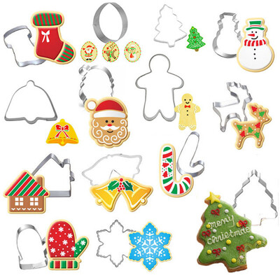 

Tailored Christmas Style Cookie Stainless Steel Cake Mold 14 Pieces Set