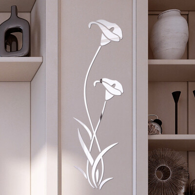 

Gobestart 3D Diy Flower Shape Acrylic Wall Sticker Modern Stickers Decoration