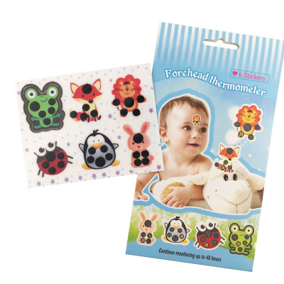 

Cartoon Reusable Forehead Head Strip Fever Temperature Monitor Cartoon Stickers Instant Read Thermometer - One Pack of 6 Pieces