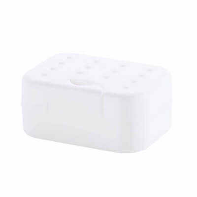 

1Pc Portable Travel Rectangular Soap Dish Plastic Waterproof Lock Leak Dish with Lid Soap Dish Box Case Holder Container