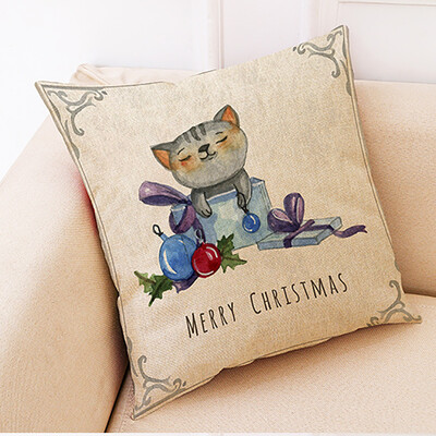 

Tailored Christmas Home Decor Cushion Cover Graffi Style Throw Pillowcase Pillow Covers
