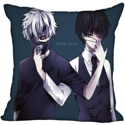 

Tokyo Ghoul Pillow Cover Bedroom Home Office Decorative Pillowcase Square Zipper Pillow Cases Satin Fabric No Fade