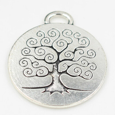 

Wholesale Tree Yoga Charm Jewelry Findings Antique Silver Charms DIY Making Pendant