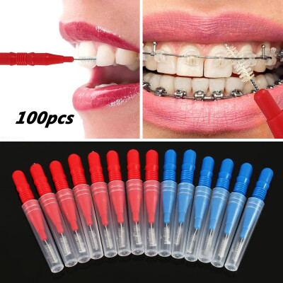 

50100 Pcs Disposable Soft Interdental Brushes Toothpicks Dental Oral Care Tools