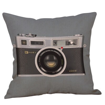 

〖Follure〗Vintage Camera Pillow Case Sofa Throw Waist Cushion Cover Home Decor Grand