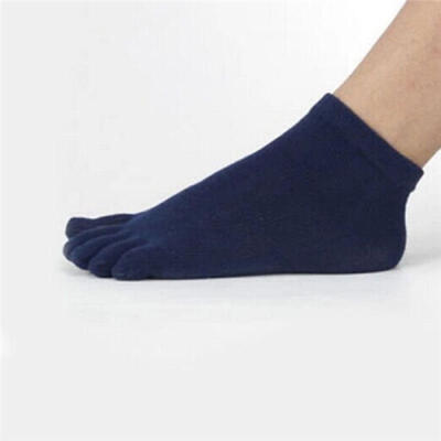 

Casual Breathable Mens  Five Finger Toe Socks Solid Long Ankle Cotton Socks New PY6