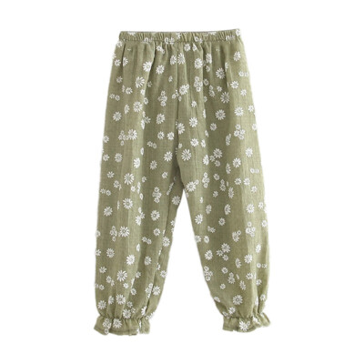 

Kids Clothes Girls Pants Newly Floral Loose Full Pant For Children Girls Elastic Trousers