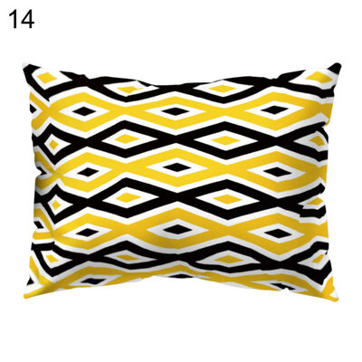

Geometric Wave Circle Plaid Pillow Case Cushion Cover Sofa Bed Car Office Decor