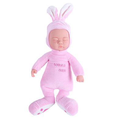 

Cuddle Baby Doll With 3 Soothing Songs 13 inch Stuffed Soft Body Baby Sleep Companion Cuddly Toys For Baby Toddler Kids Rose