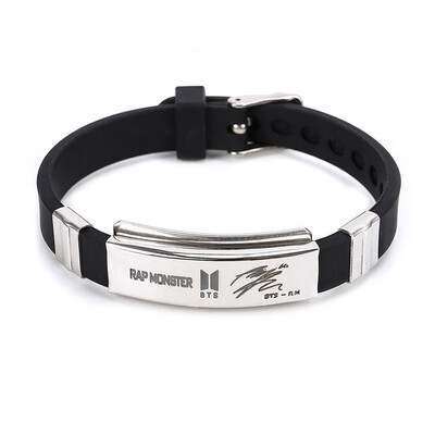 

BTS Armband Unisex Kpop BTS Bangtan Boys Hip Hop Team Stainless Steel Cuff Bangle Bracelet Wristband Bracelets
