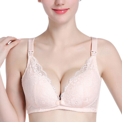 

Women Solid Sexy Lace Bra Breast Bra Front Hasp Easy Wear Bras Underwear Wire Free Bra New Arrival