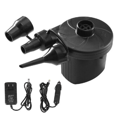 

Electric Air Pump Portable Air Pump Air Mattress Pump with 3 Nozzles Inflator Deflator Pumps