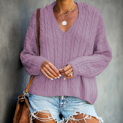 

Tailored Fashion Womens Pure Color Tops Sweatshirt Long Sleeve Cute Hoodies Knit Pullover