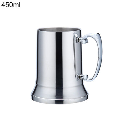 

450560ml Double-Walled Stainless Steel Coffee Mug Travel Handled Water Tea Cup