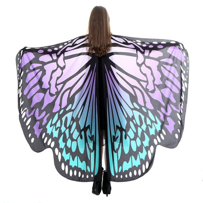 

Rotating Butterfly Shawl Decorated Women Butterfly Print Chiffon Beach Scarvesbelly Dance Butterfly Wings For Dance Adults Kids