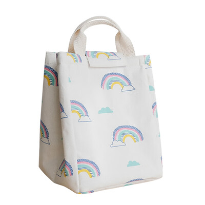 

Tote Bag Cotton Cooler Bag Large Capacity Case For Lunch Box Kitchen Utensils Waterproof Cartoon Insulated Lunch Bag