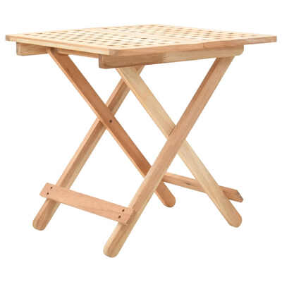 

Foldable Side Table Solid Walnut Wood 197"x197"x192