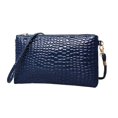 

Women Crocodile Pattern Solid Color Zipper Crossbody Shoulder Bag Phone Holder