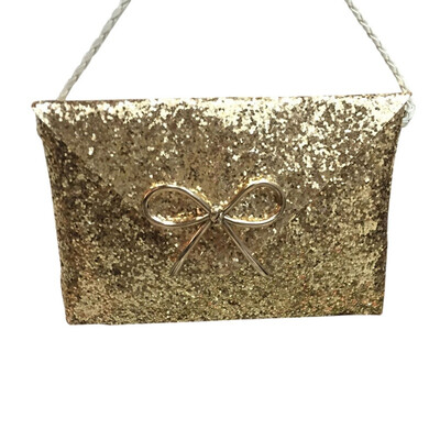 

Sequins Design Flap Hasp Shoulder Messenger Bag Children Mini Fashion Gold Bow Handbag Shoulder Crossbody Bags for women