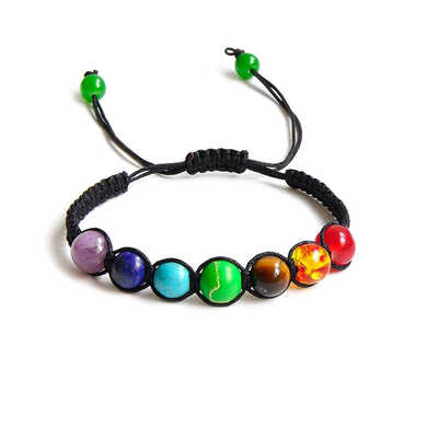 

Colorful Beads Women Girls Woven Bracelet Bangles Adjustable Wristband Chain Cuff Jewelry