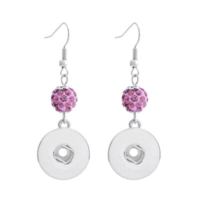 

New Fashion Beauty Simple Pearls charm snap earrings fit 18mm charm snap buttons
