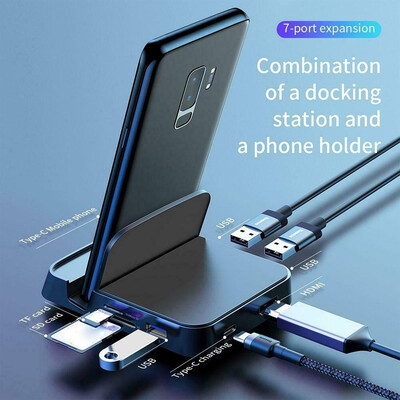 

New Update Baseus USB Type C HUB Docking Station For Samsung S10 S9 Dex Pad Station HDMI Dock Power Adapter For Huawei P30 P20 Pro
