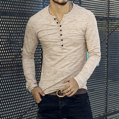 

Men Long Sleeve Casual Slim Fit Breathable Comfortable Solid Color Shirt T-Shirt