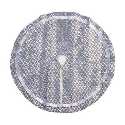 

Christmas Festival Decoration Fabric Tree Skirt Silver Plaid Decoration Cute Tree Bottom Skirt