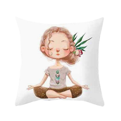 

〖Follure〗Yoga Meditation Pillowcase Decoration Car Sofa Cushion Cover Waist Cushion