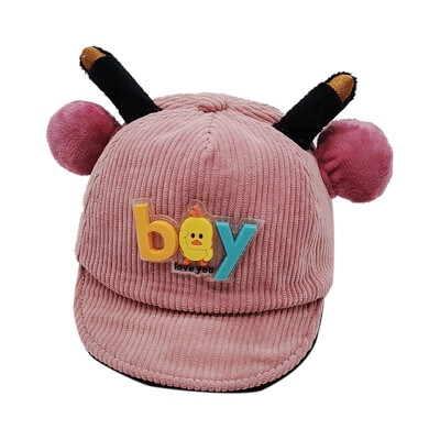 

New Kids Autumn Hat Baby Boy Cute Soft Baseball Cap Breathable Letter Cartoon Visors Hats