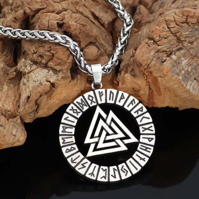 

Jewelry Necklace Pendant Nordic Viking Triangle Rune Sign Mythological Drama Viking Necklace