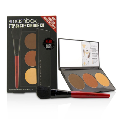 

SMASHBOX - Step By Step Contour Kit 1 x Contour Palette 1 x Contour Brush -Deep MediumDark 45996 1147g04oz