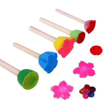 

Gobestart 5Pcs Colorful Pattern DIY Toys Graffiti Tools Painting Brushes Educational Toys