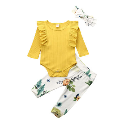 

Winter Baby Girl Knitted Long Sleeve TopsFlower Leggings Pants Clothes Set