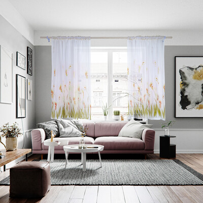 

Toponeto Daffodil Flower Tulle Curtain Handle Tulle Coveted 1 Fabric
