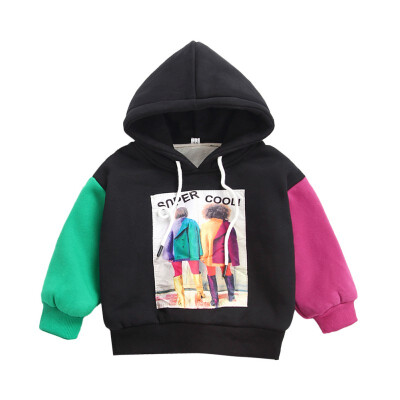 

Kid Clothes for Boy Girl Patchwork Cartoon Pattern Autumn Baby Hoodie Long Sleeve Cotton Sweatshirt Casual Outerwear