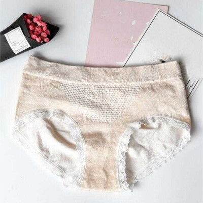 

New Sexy Lace Decoration Solid Color Women Simple Briefs Comfortable Breathable Seamless Mid Rise Fashion Trend Panties