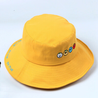 

Fishermans hat womans Japanese alphabet Spring&Summer Korean hat mans cartoon recreational pot hat sunhat tide