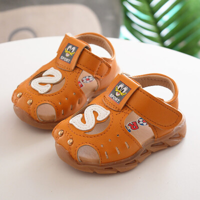 

New Summer Newborn Baby Boys Girls Breathable LED Lighting Shoes Anti-Slip Soft Sole Sandals