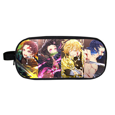 

Demon Slayer Kimetsu No Yaiba Backpack Anime School Pen Bag Pencil Case For Teen Boys Girls Students