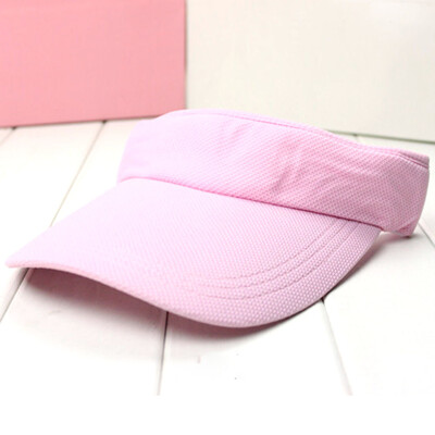 

Men Women Plain Visor Beach Sun Cap Adjustable Hat
