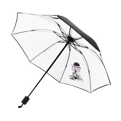 

Creative Cartoon Female Vinyl Fabric Umbrella Anti-UV Umbrella Sunscreen Three-fold Umbrella
