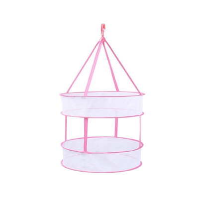 

Toponeto Super Useful  Hook Drying Rack Folding Hanging Clothes Laundry Basket Dryer