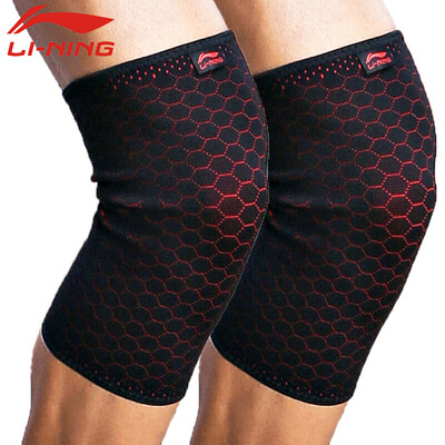 

Li Ning LI-NING Yoga Sports Outdoor Running Fitness High Elasticity New Knitted Kneepad LQAH803-1 L code Single Pack Black Red