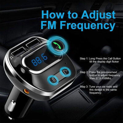

Wireless Bluetooth Car Kit FM Transmitter 2 USB Charger Radio Hands Free Phone