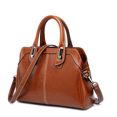 

LKX Fashion Genuine Leather Female Hobos Handbag Luxury Cowhide Handbags Women Bags Designer Girl Shoulder Tide Bolsa Feminina