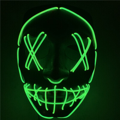 

Led Mask Halloween Party Masque Masquerade Masks Neon Mask Light Glow In The Dark Mascara Horror Glowing Masker Purge