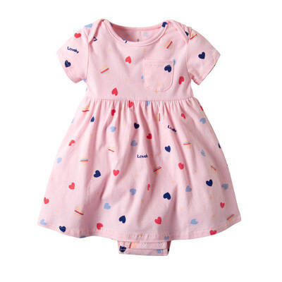 

New Fashion Baby Girls Dresses Baby Clothes Short-sleeved Toddler Girls Princess Romper Dresses 2019 Summer Infant Outfits 0-2Y
