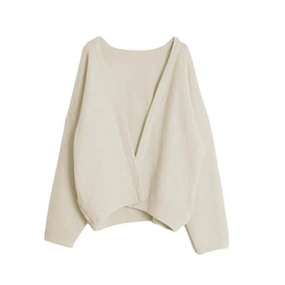 

Sweater Cardigan Women New Korean Loose Sweater Lady Coat Solid Knitting Outwear Female Casual Open Stitch Clothing